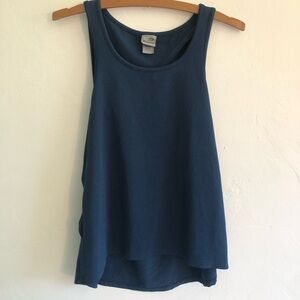 Champion Tank Top Women's Size Small Athletic Blue Cutout Fold Style Back